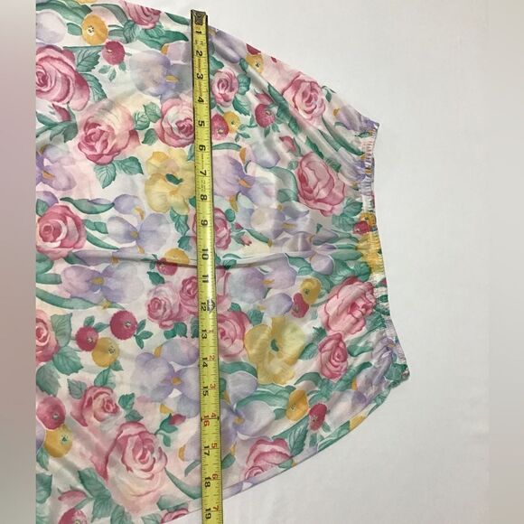 Vanity Fair Pink Midi Slip Vintage Made In U.S.A Rose Print Size Small - Picture 8 of 8